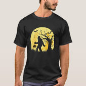 Grappige Halloween Bigfoot Sasquatch Trick and Tre T-shirt (Voorkant)