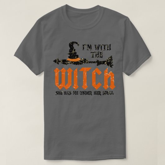 Grappige Halloween bijpassende koppels kostuum in  T-shirt (Design voorkant)