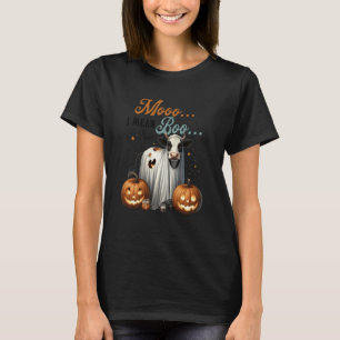 Grappige Halloween Boerderijdieren Koe Moo Ik bedo T-shirt