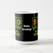 Grappige Halloween Boo Elements Science Surprise G Koffiemok (Center)