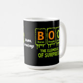 Grappige Halloween Boo Elements Science Surprise G Koffiemok (Voorkant rechts)