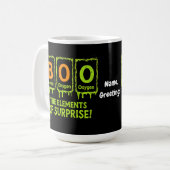 Grappige Halloween Boo Elements Science Surprise G Koffiemok (Voorkant links)