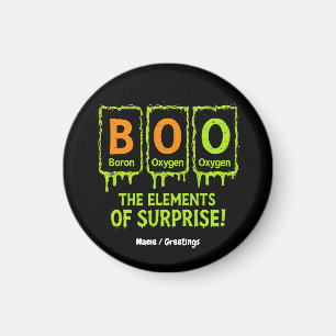Grappige Halloween Boo Elements Science Surprise G Magneet