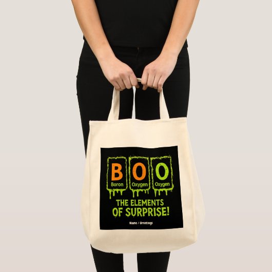 Grappige Halloween Boo Elements Science Surprise G Tote Bag (Voorkant (product))