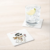 Grappige Halloween Boo Jour Trick or treat Kartonnen Onderzetters (Insitu)