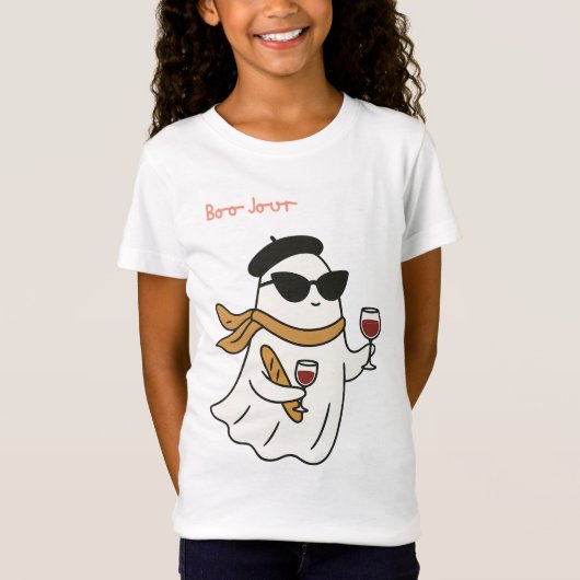 Grappige Halloween Boo Jour Trick or treat T-shirt (Voorkant)