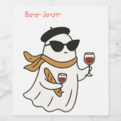 Grappige Halloween Boo Jour Trick or treat Wijn Etiket (Enkel label)