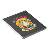 Grappige Halloween Boo Sheet Geest Kerkhof Notitieblok (Schuin)