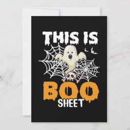 Grappige Halloween Boo Sheet Geestelijke Wenskaart Feestdagenkaart