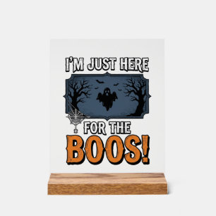 Grappige Halloween Boos Vintage Geest T-Shirt Ontw Acryl Bord