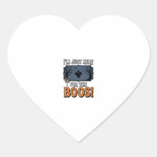 Grappige Halloween Boos Vintage Geest T-Shirt Ontw Hart Sticker