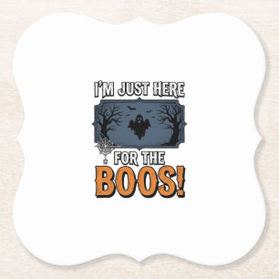 Grappige Halloween Boos Vintage Geest T-Shirt Ontw Kartonnen Onderzetters