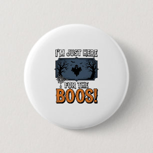 Grappige Halloween Boos Vintage Geest T-Shirt Ontw Ronde Button 5,7 Cm