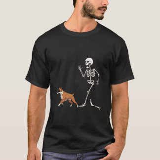Grappige Halloween Boxer en Skelet T-shirt