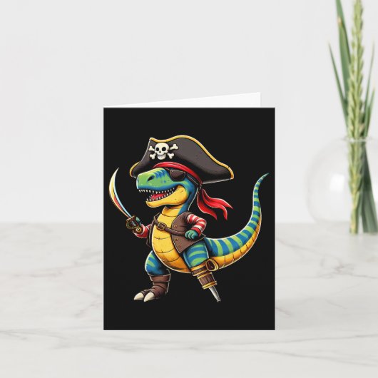 Grappige Halloween Boys Kinder Peuters Dinosaur Tr Kaart (Voorkant)