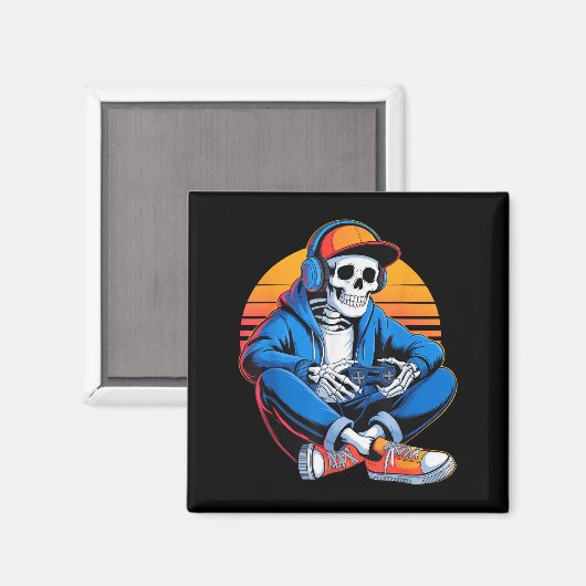 Grappige Halloween Boys Mannen Kinder Skeleton Vid Magneet (Voorkant / Achterkant)