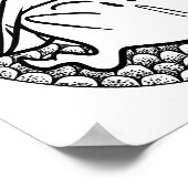 Grappige Halloween Bubble Ghost Kleurplaat Poster (Hoek)