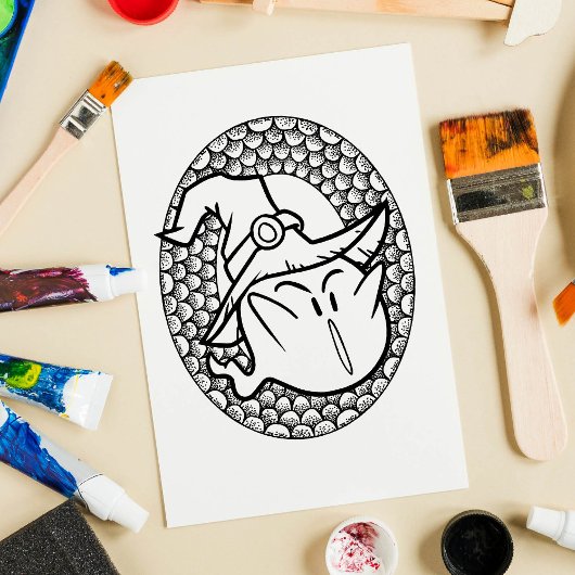 Grappige Halloween Bubble Ghost Kleurplaat Poster