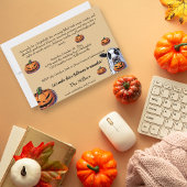 Grappige Halloween Bull Sheet moo stieren geest Kaart