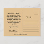 Grappige Halloween Bull Sheet stieren geest Briefkaart (Achterkant)