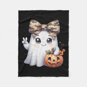 Grappige Halloween Camouflage Camo Geest Hallo Jac Fleece Deken