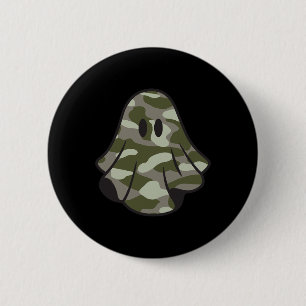 Grappige Halloween Camouflage Camo Geest Hallo Jag Ronde Button 5,7 Cm