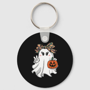 Grappige Halloween Camouflage Camo Geest Hallo Jag Sleutelhanger