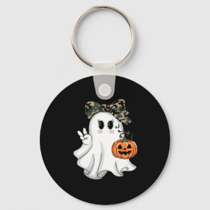 Grappige Halloween Camouflage Camo Geest Hallo Jag Sleutelhanger