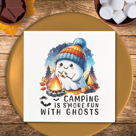 Grappige Halloween Camping is S'more Fun With Ghos Servet