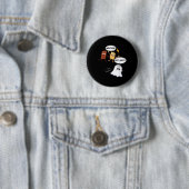 Grappige Halloween Camping Smores Smores Marshmall Ronde Button 5,7 Cm (In situ)