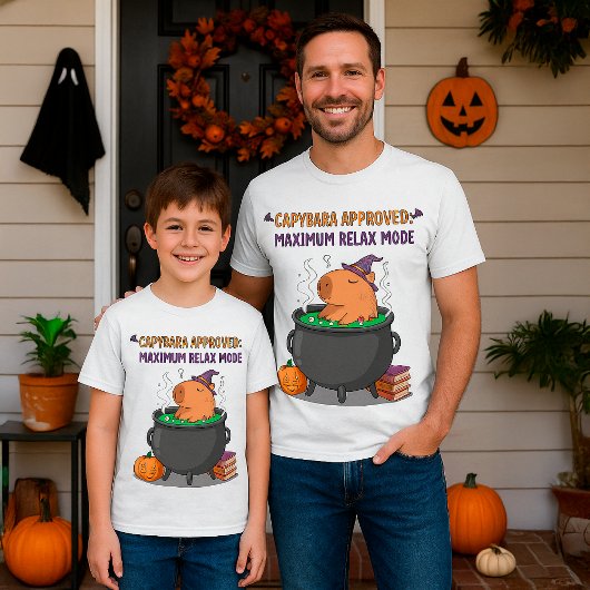 Grappige Halloween Capybara "Maximale Relax Mode" T-shirt