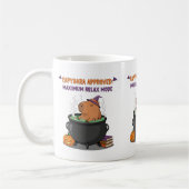 Grappige Halloween Capybara Witch Wizard Cauldron Koffiemok (Links)