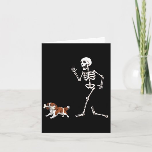 Grappige Halloween Cavalier King Charles Spaniel e Kaart (Voorkant)