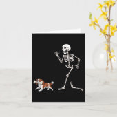 Grappige Halloween Cavalier King Charles Spaniel e Kaart (Gele Bloem)