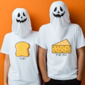 Grappige Halloween cheesy Ik ben met toast koppels T-shirt