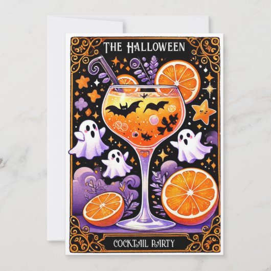 GRAPPIGE HALLOWEEN COCKTAIL GLAZEN SPOOKVLEERMUIZE KAART (Voorkant)
