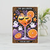 GRAPPIGE HALLOWEEN COCKTAIL GLAZEN SPOOKVLEERMUIZE KAART (Staand voorkant)