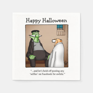Grappige Halloween cocktail servetten