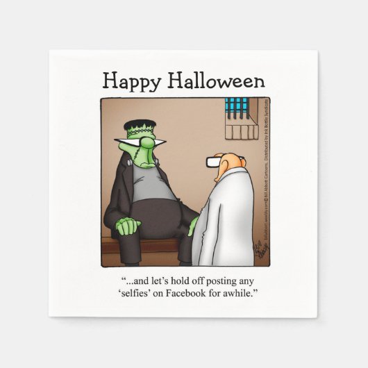 Grappige Halloween cocktail servetten (Voorkant)