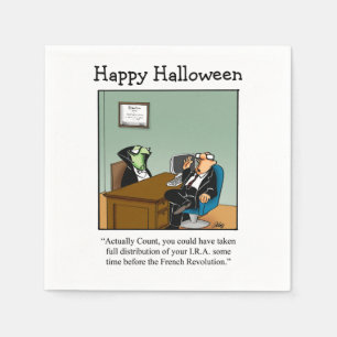 Grappige Halloween cocktail servetten