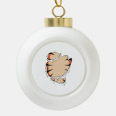 Grappige Halloween Cool Grappige Halloween Voor Ti Keramische Bal Ornament (Voorkant)