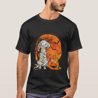 Grappige Halloween Dalmatische Hond Enge Pompoen C T-shirt