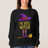 Grappige Halloween de baas heks Trui (Voorkant)