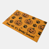 Grappige Halloween deurmat voor kattenliefhebbers (Schuin)