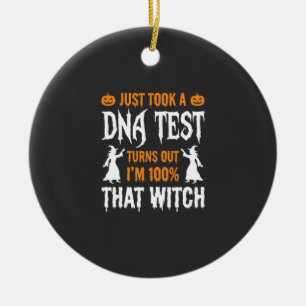 Grappige Halloween DNA-test Heks Grafisch Keramisch Ornament