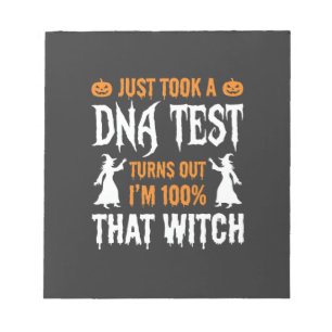 Grappige Halloween DNA-test Heks Grafisch Notitieblok
