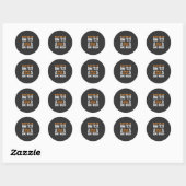 Grappige Halloween DNA-test Heks Grafisch Ronde Sticker (Vel)