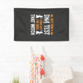 Grappige Halloween DNA-test Heks Grafisch Spandoek (Insitu)
