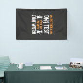 Grappige Halloween DNA-test Heks Grafisch Spandoek (Beurs)
