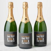 Grappige Halloween DNA-test Heks Grafisch Sparkling Wijnetiket (Flessen)